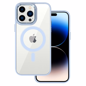 Tel Protect Magnetic Clear Suojakuori iPhone 14 Pro Max:lle vaaleansininen