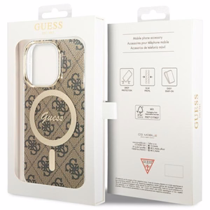 Guess GUHMP13LH4STW iPhone 13 Pro / 13 6.1" ruskea/ruskea hardcase 4G MagSafe
