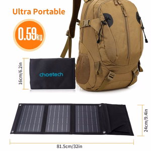 Aurinkoenergian matkalatturi Choetech SC005 22W 2.4A