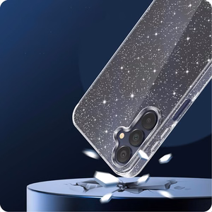 Tech-Protect FlexAir suojakuori Samsung Galaxy S25 -puhelimelle - kirkas-glitter