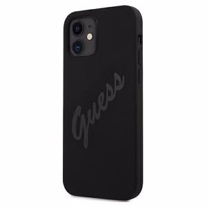 Guess GUHCP12SLSVSBK iPhone 12 mini 5.4" musta/musta kovakotelo Script Vintage