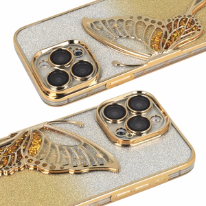 Tel Protect Butterfly Water Suojakuori iPhone 17:lle kultainen