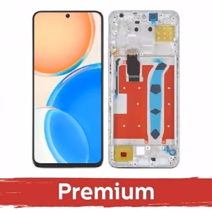 LCD-naytto yhteensopiva Huawei Honor X8 (4G) kehyksella / hopeinen / OEM