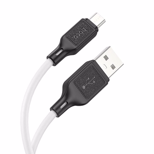 Kaapeli USB A - Micro USB Hoco 2,4A 1 m X90 valkoinen