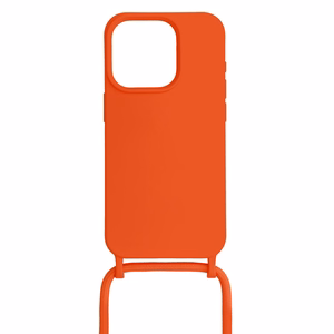 Hihnasilmukkakuori silikoni iPhone 13 Pro:lle malli 1 oranssi