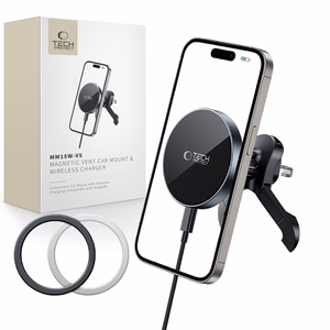 Tech-Protect mm15W-V5 Magneettinen MagSafe Auton ilmaventtiilikiinnike - musta