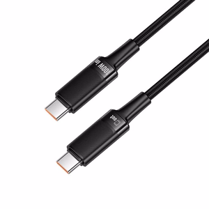 Hoco U153 Extreme USB-C–USB-C-kaapeli, PD, 5 A, 100 W, 1,2 m – musta