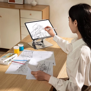 Wozinsky WRS-CPY84SS Aluminum Laptop and Tablet Stand + Free Smartphone Stand - Silver