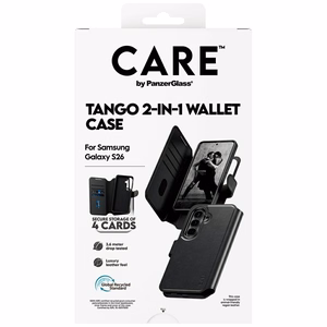 CARE by PanzerGlass Tango 2-in-1 lompakkosuojakuori Samsung Galaxy S26 musta