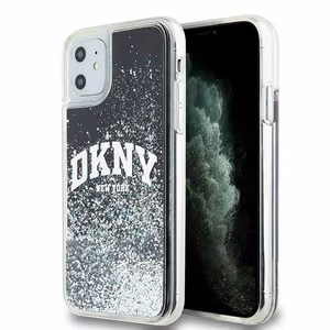 DKNY Liquid Glitter Big Logo Suojakuori iPhone 11 / Xr:lle - musta