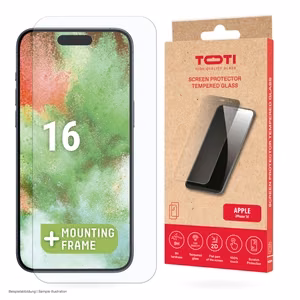 Karkaistu lasi 2D näytönsuoja täyspeitto iPhone 16/15 Pro/15, läpinäkyvä
