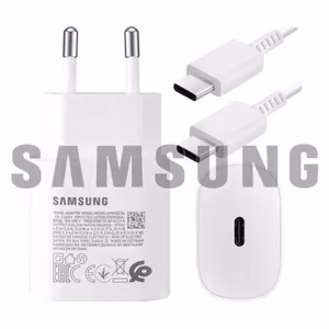 Laturi Samsung EP-TA800W valkoinen 25W (sis. pakkauksen) + Type-C-kaapeli / 100% alkuperäinen /