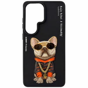 Nimmy Glasses Cool Dog -suojakuori Samsung Galaxy S26 Ultralle - musta