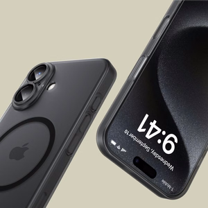 Tech-Protect MagSlim MagSafe Suojakuori iPhone 16:lle - musta