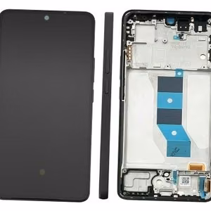 LCD-näyttö Xiaomi Redmi Note 14 5G kosketusnäytöllä ja kehyksellä musta OLED