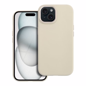 Case for iPhone 15 Forcell F-Protect Frame Premium compatible with Magsafe antique white