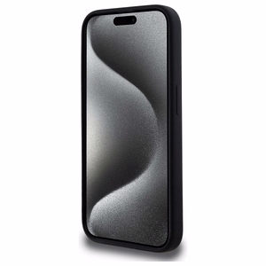 Karl Lagerfeld KLHMP15LSKHPPLK iPhone 15 Pro 6.1 musta/musta kovakuori Silikoninen Karl Head Print MagSafe