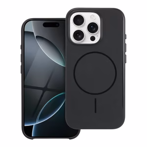 Suojakuori iPhone 16 PLUS:lle Premium Glossy Mag Cover MagSafe- ja Camera Control -painikkeen yhteensopiva musta