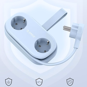 Orico AP3 20W GaN 5in1 jatkojohto 2x AC + 2x USB-A + 1x USB-C - sininen