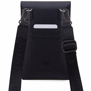 Karl Lagerfeld puhelinlaukku KLWBSAKCPMK musta kovakuori Phone Pounch Universal Saffiano K&C NFT