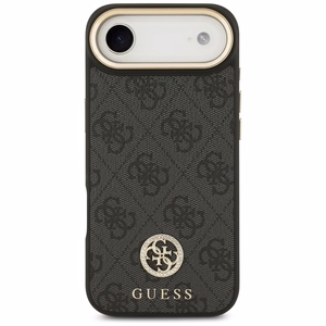 GUESS magneettinen suojakuori iPhone 17 Air MagSafe-yhteensopiva GUHMP17MP4GRMDEK (PU-kuori 4G Strass -logolla) musta