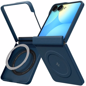 Spigen AirSkin Aramid MagFit MagSafe suojakuori mallille Samsung Galaxy Z Flip 8 – tummansininen