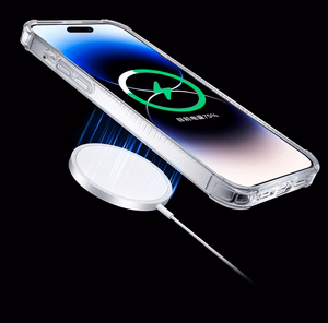 Kingxbar PQY Go Out -sarjan magneettinen kotelo iPhone 14 Plus MagSafe hopea