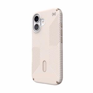 Speck Presidio2 Grip -suojakuori MagSafe- ja ClickLock-tuella iPhone 16:lle, Bleached Bone/Heirloom Gold