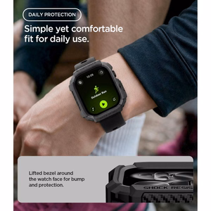 Spigen Rugged Armor  Apple Watch 46 mm kuori, mattamusta