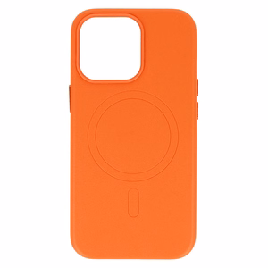 MagSafe nahkainen Suojakuori iPhone 15 Plus oranssi