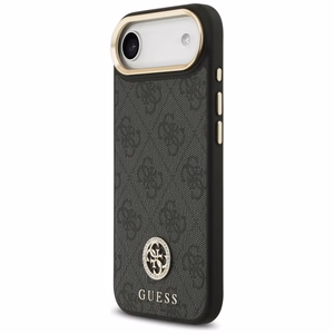 GUESS magneettinen suojakuori iPhone 17 Air MagSafe-yhteensopiva GUHMP17MP4GRMDEK (PU-kuori 4G Strass -logolla) musta