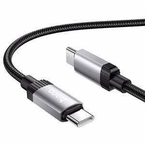 Kaapeli USB-C - USB-C Hoco 3A 60W 1 m X117 musta