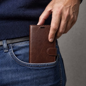 Smart Luxe nahkainen suojakuori Honor Magic 8 Lite ruskea
