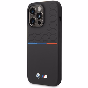 BMW Silikoninen Pattern iPhone 15 Pro Suojakuori - musta