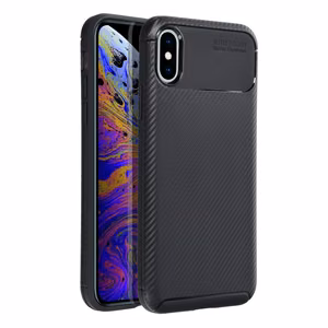 Carbon Premium -suojakuori iPhone X / XS, musta