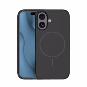 Silikoninen Ohut Mag Suojakuori iPhone 16 Pro Max 6,9:lle musta