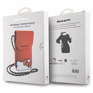 Hello Kitty Leather Hiding Kitty olkalaukku – punainen
