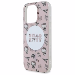 Hello Kitty IML All Over Paris Magsafe iPhone 16 Pro:lle Suojakuori - Vaaleanpunainen