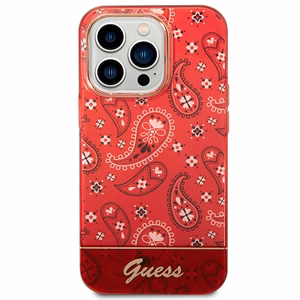 Guess GUHCP14LHGBNHR iPhone 14 Pro 6.1" punainen/punainen kovakotelo Bandana Paisley (Paisley)