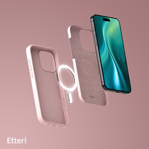 Etteri Silicone Mag suojakuori iPhone 16 Pro Max 6,9" vaaleanpunainen