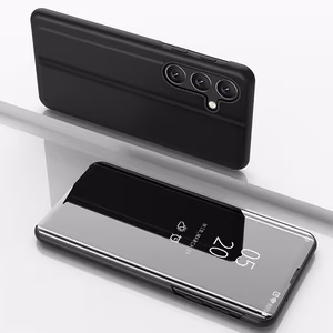 Clear View Suojakuori Samsung Galaxy A36:lle kääntökannella - musta