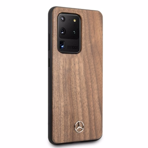 Mercedes Wood Line Walnut Case Samsung Galaxy S20 Ultra - ruskea - ruskea