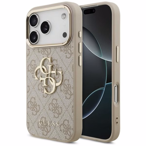 GUESS GUE005597 (4G PU Big Logo) suojakuori laitteelle iPhone 18 Pro Max / 17 Pro Max, väri: vaaleanpunainen