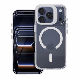 Suojakuori iPhone 16 PRO MAX:lle Lens Mag Cover yhteensopiva MagSafen kanssa valkoinen