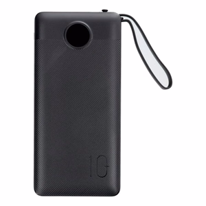 Varavirtalähde Veger C10 (W1116) 10000 mAh sisäänrakennetuilla Micro-USB / Type-C / Lightning -kaapeleilla musta
