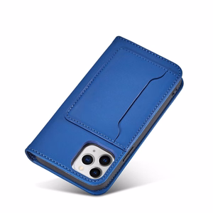 Magneettikorttikotelo iPhone 12 Pro Max Kotelo kortti lompakko kortin haltija sininen