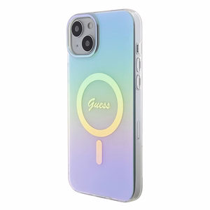 Guess GUHMP15MHITSQ iPhone 15 Plus 6,7 turkoosi/turkoosi kovakuori IML Iridescent MagSafe