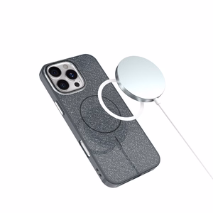 Glitter Thin Mag Suojakuori iPhone 17 Pro Max 6,9 musta