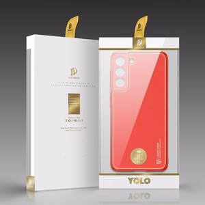 Dux Ducis Yolo tyylikäs suojus ekologisesta nahasta Samsung Galaxy S22 + (S22 Plus) punainen