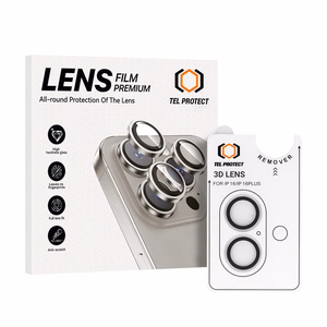Kameran linssin suojalasi Tel Protect 3D Lens kameralle iPhone 16/16 Plus kirkas (2 kpl)
